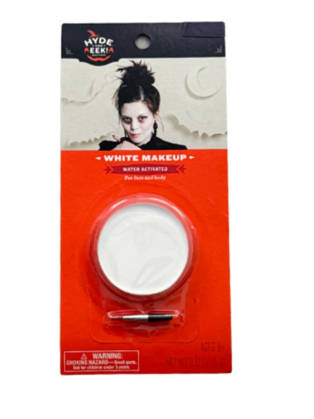 Hyde & EEK White Face Makeup Water Activated Halloween Costume 0.26 oz New